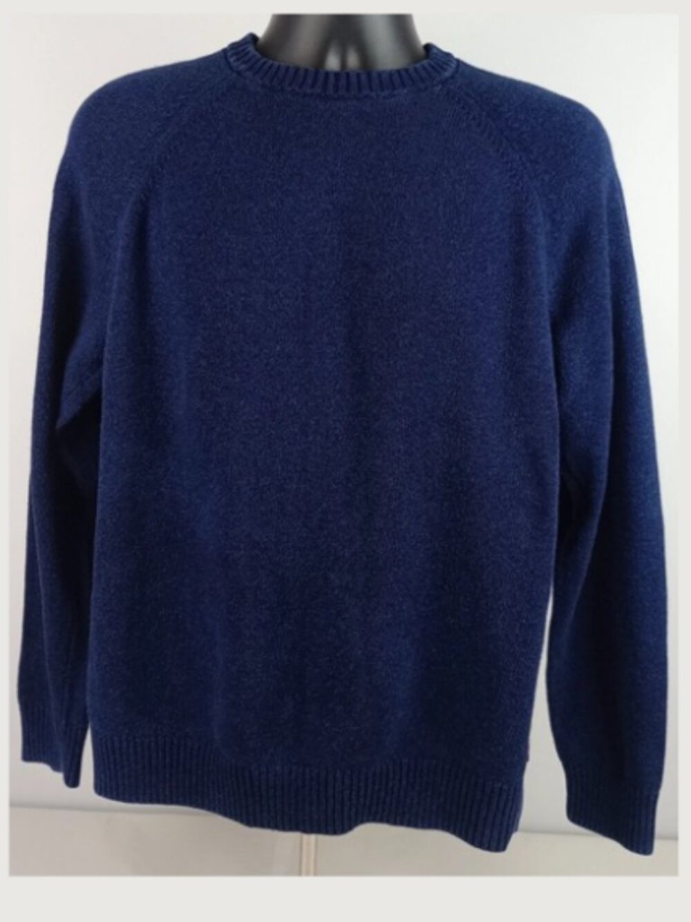 Levi's Men's L Dark Blue Crew Neck Long Sleeve Knit Sweater 100% Cotton